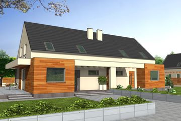  Projekt domu Karmel BL (WRY1086) - projekt domu parterowego z poddaszem - Zdjęcie 1