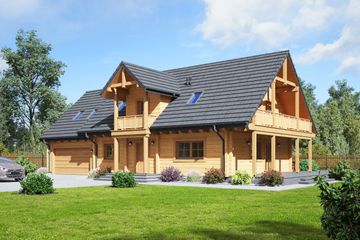  Projekt domu Milicz 16 dw (KRP2307) - projekt domu parterowego z poddaszem - Zdjęcie 1