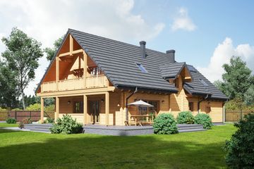  Projekt domu Milicz 16 dw (KRP2307) - projekt domu parterowego z poddaszem - Zdjęcie 2