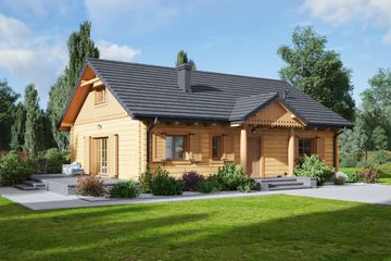  Projekt domu Alamowo dwk (KRP2309) - projekt domu parterowego - Zdjęcie 1