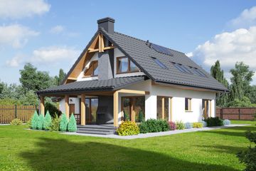  Projekt domu Głogoczów 3m (KRP2310) - projekt domu parterowego z poddaszem - Zdjęcie 1