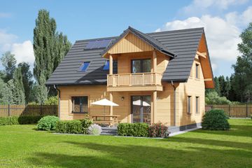  Projekt domu Miłoszów 1 dws (KRP2311) - projekt domu parterowego z poddaszem - Zdjęcie 2