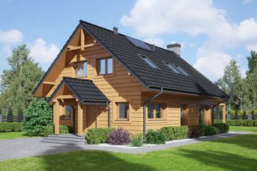  Projekt domu Głogoczów 13 dws (KRP2312) - projekt domu parterowego z poddaszem - Zdjęcie 2