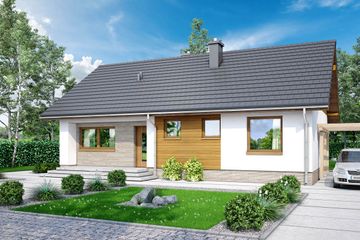  Projekt domu Doppio (WOF1127) - projekt domu parterowego - Zdjęcie 3