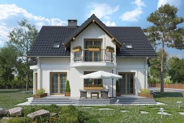  Projekt domu Klara Lux (1127) (KRD2076) - projekt domu parterowego z poddaszem - Zdjęcie 3