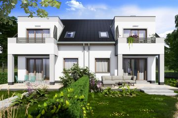  Projekt domu Paweł i gaweł 2b - bliźniak l+ll (WRD2818) - projekt domu parterowego z poddaszem - Zdjęcie 1