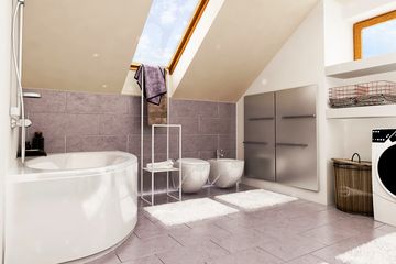  Projekt domu Jarząbek II z garażem 1-st. szeregówka [A-SZ] (WRF1761) - projekt domu parterowego z poddaszem - Zdjęcie 9