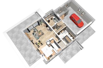  Projekt domu Jaskółka 7 z garażem 2-st. (WRL1060) - projekt domu parterowego z poddaszem - Zdjęcie 3