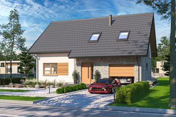  Projekt domu Oberon (WOE1146) - projekt domu parterowego z poddaszem - Zdjęcie 2