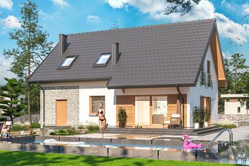  Projekt domu Oberon (WOE1146) - projekt domu parterowego z poddaszem - Zdjęcie 3