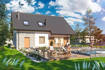  Projekt domu Oberon (WOE1146) - projekt domu parterowego z poddaszem - Zdjęcie 4