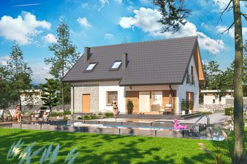  Projekt domu Oberon (WOE1146) - projekt domu parterowego z poddaszem - Zdjęcie 5