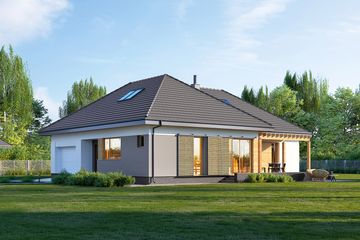  Projekt domu E-250 (WAX1159) - projekt domu parterowego - Zdjęcie 1