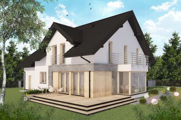  Projekt domu Borneo (SKA1091) - projekt domu parterowego z poddaszem - Zdjęcie 2