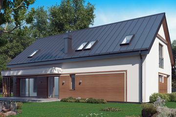  Projekt domu uA101 (WCB1163) - projekt domu parterowego z poddaszem - Zdjęcie 3