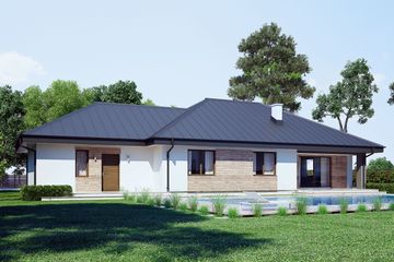  Projekt domu uA94 (WCB1168) - projekt domu parterowego - Zdjęcie 1