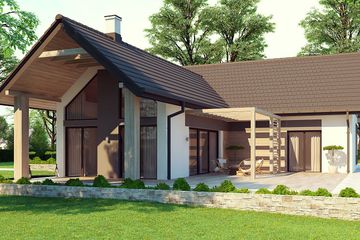 Projekt domu uA128 (WCB1169) - projekt domu parterowego - Zdjęcie 1