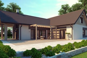  Projekt domu uA128 (WCB1169) - projekt domu parterowego - Zdjęcie 2