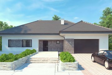  Projekt domu uA129 (WCB1173) - projekt domu parterowego - Zdjęcie 2