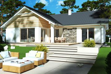  Projekt domu Evita Optima LUX (WRD2821) - projekt domu parterowego z poddaszem - Zdjęcie 2