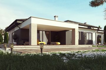  Projekt domu uA120 (WCB1143) - projekt domu parterowego - Zdjęcie 2