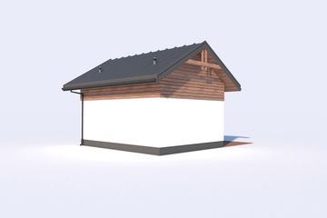  Projekt kuchni letniej KL16 szkielet drewniany kuchnia letnia/bud. gospodarczy (SLN2621) - projekt kuchni parterowego - Zdjęcie 3