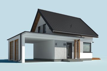  Projekt domu letniskowego Orlean 7B dom letniskowy (SLN2624) - projekt domu letniskowego parterowego z poddaszem - Zdjęcie 2