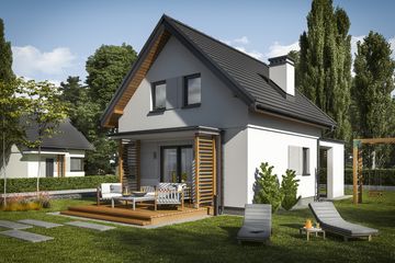  Projekt domu letniskowego Orlean 7B dom letniskowy (SLN2624) - projekt domu letniskowego parterowego z poddaszem - Zdjęcie 3