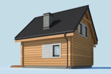  Projekt domu letniskowego Orlean 7 projekt domu letniskowego z bali drewnianych (SLN2625) - projekt domu letniskowego parterowego z poddaszem - Zdjęcie 3