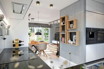  Projekt domu Igor z garażem 1-st. bliźniak [A1-BL] (WRF2010) - projekt domu parterowego z poddaszem - Zdjęcie 3