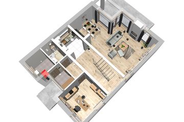  Projekt domu Prosty (WAH1206) - projekt domu parterowego z poddaszem - Zdjęcie 6