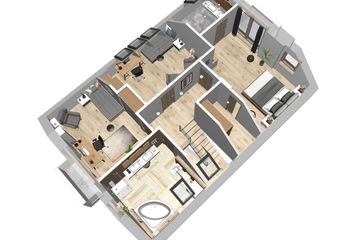  Projekt domu Prosty (WAH1206) - projekt domu parterowego z poddaszem - Zdjęcie 7