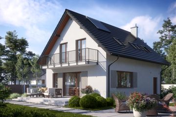  Projekt domu N21-G1 (KKG1012) - projekt domu parterowego z poddaszem - Zdjęcie 4