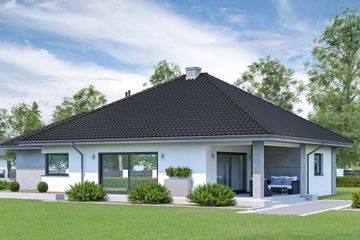  Projekt domu przy Pastelowej 10 bis (KRK1571) - projekt domu parterowego - Zdjęcie 2