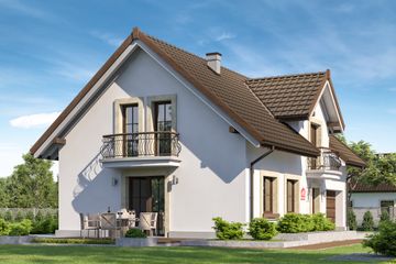  Projekt domu przy Alabastrowej 45 (KRK1555) - projekt domu parterowego z poddaszem - Zdjęcie 2