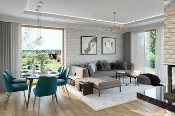  Projekt domu Domena 202 A (WRW1306) - projekt domu parterowego z poddaszem - Zdjęcie 5