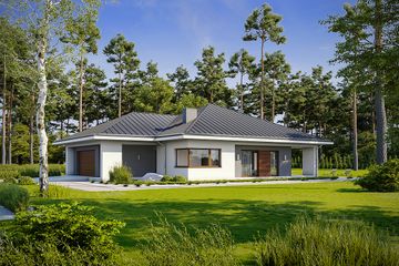  Projekt domu Naturalny D60 (WWB1065) - projekt domu parterowego - Zdjęcie 2