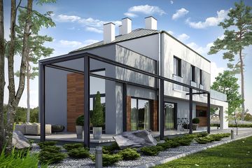  Projekt domu Elastyczny D26 wariant I (WWB1066) - projekt domu z pełnym piętrem - Zdjęcie 2