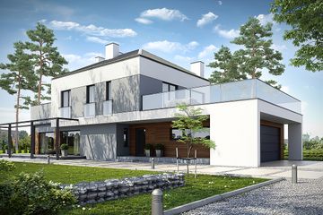 Projekt domu Elastyczny D26 wariant I (WWB1066) - projekt domu z pełnym piętrem - Zdjęcie 1