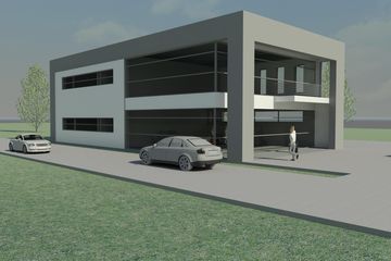  Projekt budynku usługowego at-163 (BSK1047) - projekt budynku z pełnym piętrem - Zdjęcie 1