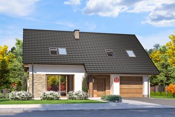  Projekt domu przy Alabastrowej 55 (KRK1560) - projekt domu parterowego z poddaszem - Zdjęcie 3