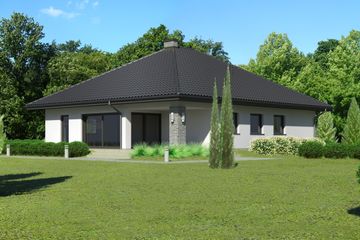  Projekt domu przy Kwiatowej 2 bis (KRK1563) - projekt domu parterowego - Zdjęcie 2