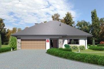  Projekt domu przy Kwiatowej 5 bis (KRK1564) - projekt domu parterowego - Zdjęcie 1