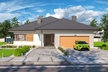  Projekt domu Fabian 2 (WOE1147) - projekt domu parterowego - Zdjęcie 2