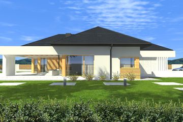  Projekt domu New House 8 (KRZ1011) - projekt domu parterowego - Zdjęcie 3