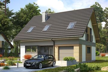  Projekt domu Mateo Alfa (1660) (KRD2808) - projekt domu parterowego z poddaszem - Zdjęcie 1