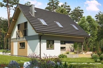  Projekt domu Mateo Alfa (1660) (KRD2808) - projekt domu parterowego z poddaszem - Zdjęcie 2