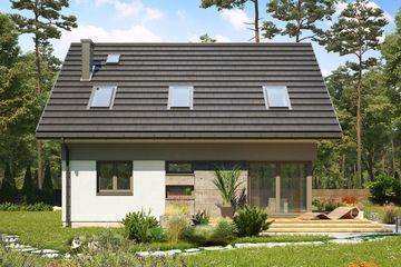  Projekt domu Mateo Alfa (1660) (KRD2808) - projekt domu parterowego z poddaszem - Zdjęcie 3