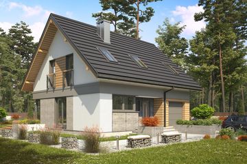  Projekt domu Mateo Alfa (1660) (KRD2808) - projekt domu parterowego z poddaszem - Zdjęcie 5