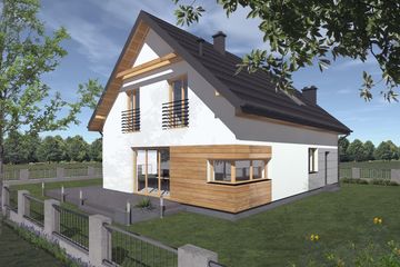  Projekt domu Neos (BSG1020) - projekt domu parterowego z poddaszem - Zdjęcie 1